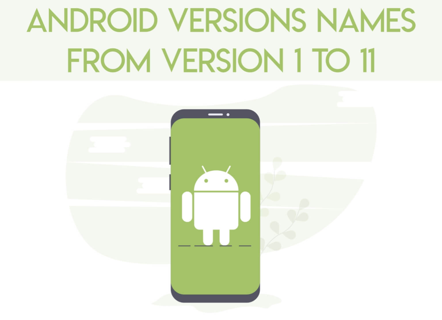 Android Versions Names From Android V. 1 to V. 11